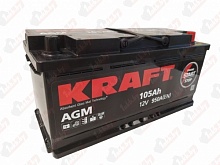 Аккумулятор KRAFT AGM (105 A/h) 950A R+