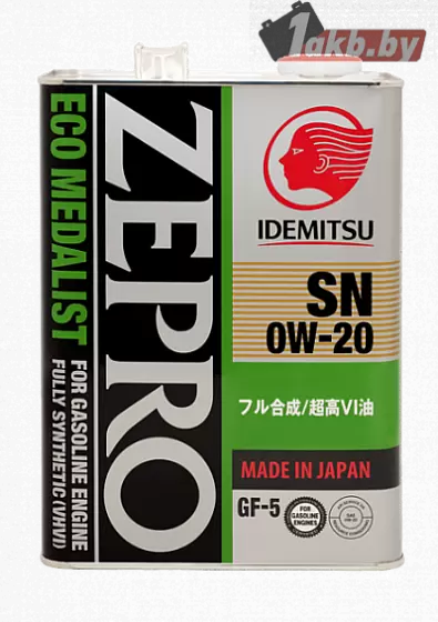 Idemitsu Zepro Eco Medalist 0W-20 4л