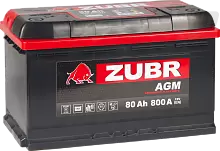 Аккумулятор ZUBR AGM (80 A/h), 800A R+