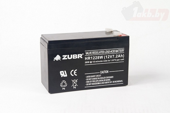 Аккумулятор для ИБП Zubr HR 1228 W (12V, 7,2Ah)