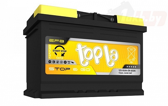 Topla EFB Stop & Go (65 A/h), 650A R+