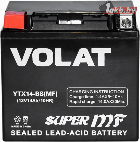 VOLAT YTX14-BS AGM (14 A/h), 200A L+