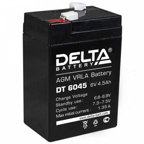 Аккумулятор для ИБП Delta DT 6045 6V-4.5 Ah