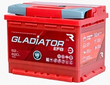 Аккумулятор GLADIATOR EFB (62 А/ч) 620A , R+