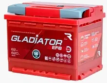Аккумулятор GLADIATOR EFB (62 А/ч) 620A , R+