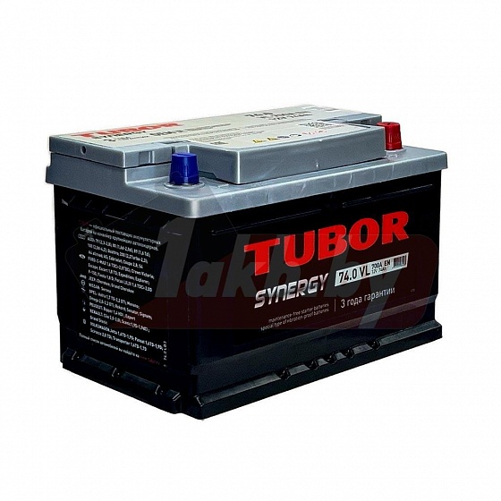 TUBOR SYNERGY (74 A/h), 700A R+ низ.