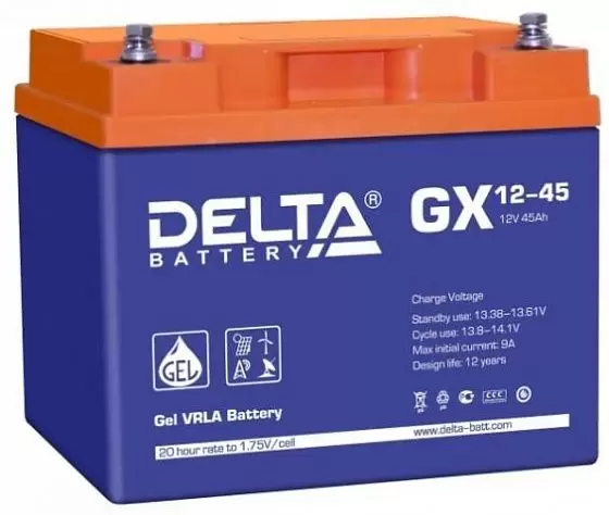 Аккумулятор для ИБП Delta GX 12-45 12V-45 Ah