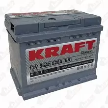 Аккумулятор Kraft (55 A/h), 520 R+