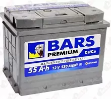 Аккумулятор BARS Premium (55 А/h), 530A R+