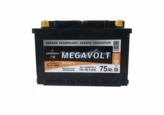 Megavolt 12V L+ (75 А/h)