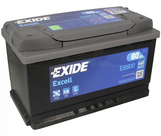 Exide Excell EB800 (80 A/h), 640A R+