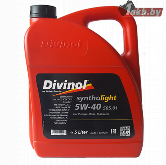 Divinol Syntholight 505.01 SAE 5W-40 5л