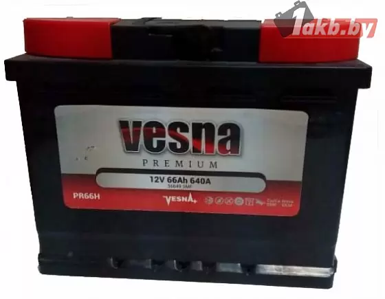 VESNA Premium (66 A/h) 640A R+