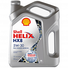Моторное масло SHELL HELIX HX8 SYNTHETIC 5W30 4L (API SL, ACEA A3/B4, MB 229.3, VW 502.00/505.00, RN 0700, 0710)