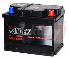 Аккумулятор MILES (60 A/h), 500A R+