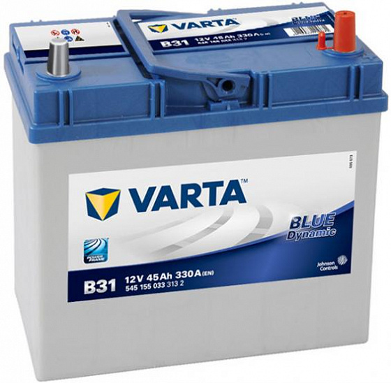 Varta Blue Dynamic Asia B31 (45 А/h), 330А R+ JIS тонкие клеммы (545 155 033)