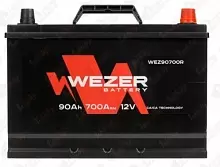 Аккумулятор WEZER (90 A/h), 700A R+ JIS