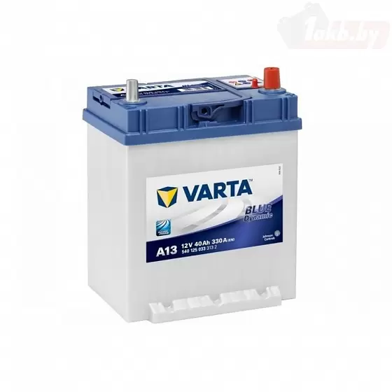 Аккумулятор Varta Blue Dynamic Asia A13 (40 A/h), 330A R+ с бортом