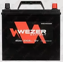 Аккумулятор WEZER (45 A/h), 330A R+ JIS