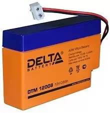Аккумулятор для ИБП Delta DTM 12008 12V-0.8 Ah
