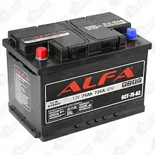 Аккумулятор ALFA Hybrid (75 A/h), 720A L+