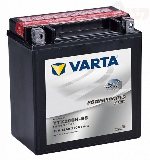 Varta Powersports AGM High Performance 518 908 027 (18 A/h), 270A L+