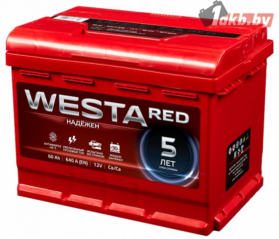 WESTA RED 6СТ-60 60 Ah, 640A L+