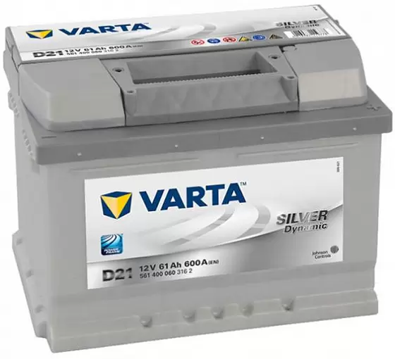 Varta Silver Dynamic D21 (61 А/h), 600А R+ (561 400 060)