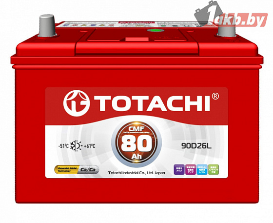 TOTACHI CMF90D26L (80Ah), 600A R+