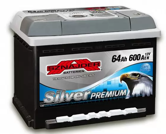 Sznajder Silver Premium (64 A/h), 600A R+