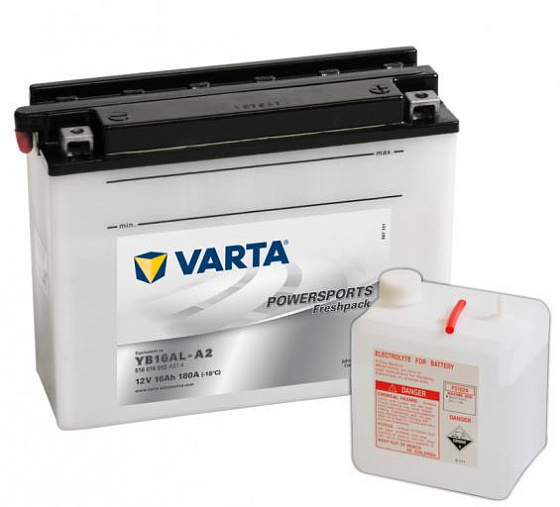 Varta Powersports Freshpack 516 016 012 (16 A/h), 180A R+
