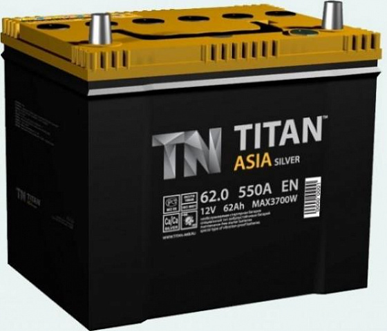 Titan Asia (62 A/h, 550A) R+