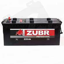 Аккумулятор Zubr Professional (220 A/h), 1300A R+ корпус как у 190 A/h под болт, для МАЗ