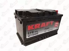 Аккумулятор KRAFT EFB (75 A/h), 730A R+