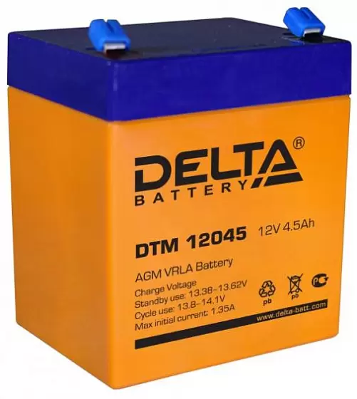 Аккумулятор для ИБП Delta DTM 12045 12V 4.5 Ah