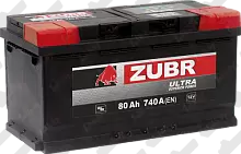 Аккумулятор Zubr Ultra (80 A/h), 800А R+