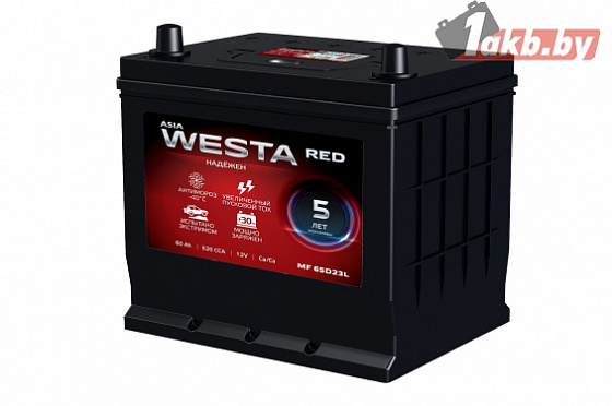 WESTA JIS MF 65D23 60 Ah, 520A L+