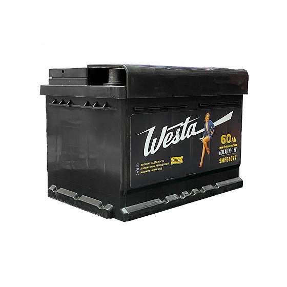 Westa Black (60 A/h), 600A R+ низ.