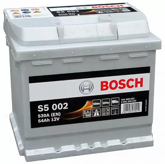 Bosch S5 (54 А/h), 530А R+