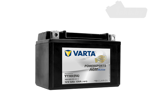 Varta Powersports AGM Active 510 909 017 (10 A/h), 170A L+