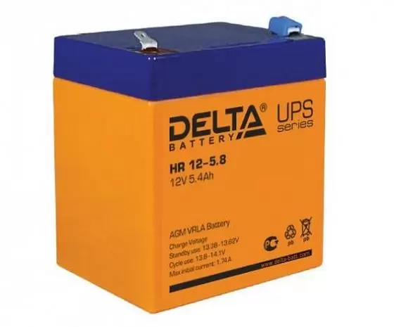 Аккумулятор для ИБП Delta HR 12-5.8 12V-5.4 Ah