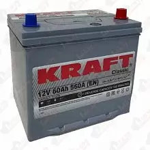 Аккумулятор Kraft Asia JR (60A/h), 540 R+