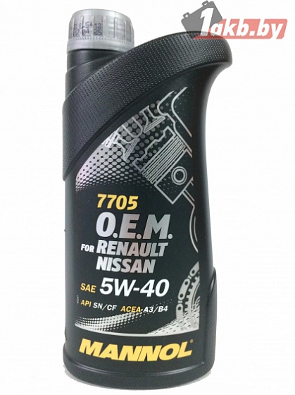 Mannol O.E.M. for Renault Nissan 5W-40 1л