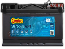 Аккумулятор Centra Start-Stop AGM CK800 (80 A/h), 800A R+