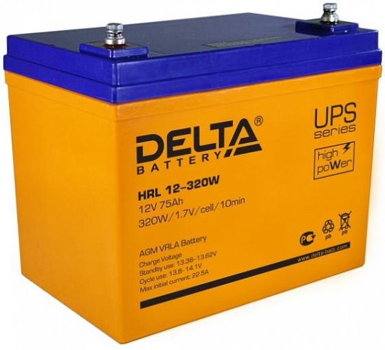 Аккумулятор для ИБП Delta HRL 12-320 W 12V-75 Ah