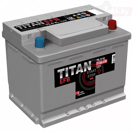 Titan EFB (75 А/h), 710A L+