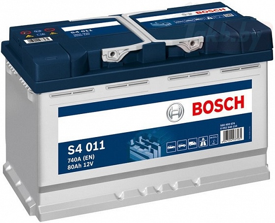 Bosch S4 011 (80 А/h), 740A R+ (580 400 074)