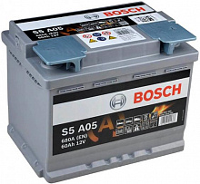 Аккумулятор Bosch S5 A05 AGM (60 А/h), 680А R+ (560 901 068)