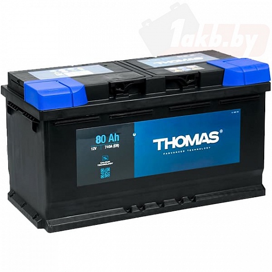 Thomas (80 A/h), 740A R+ низкий