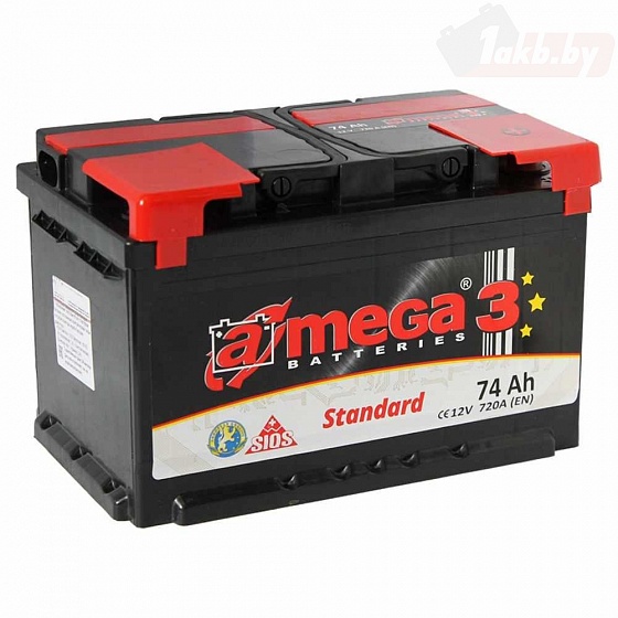 A-mega Standard 6СТ-74 (74 A/h), 720A L+